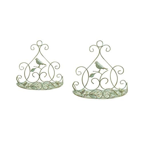 TentHome Pflanzkorb 2er Set zum Aufhängen Wandkorb Hängekorb Metall Wandtopfhalter Wandblumenhalter Blumentopf Blumenregal Shabby Chic Wanddeko grün TentHome Pflanzkorb 2er Set zum Aufhängen Wandkorb Hängekorb Metall Wandtopfhalter Wandblumenhalter Blumentopf Blumenregal Shabby Chic Wanddeko grün von TentHome
