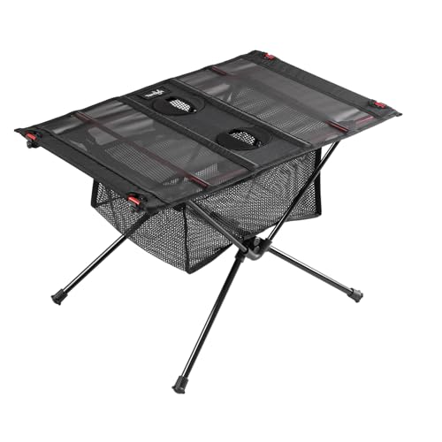 Tentock Ultraleichter Camping Tisch Klapptisch Aluminium Leicht Stabil Campingtisch Tragfähigkeit bis zu 30 kg Camping Zelten Wandern Reisen Picknick für Indoor (Tisch mit Netzbeutel) von Tentock