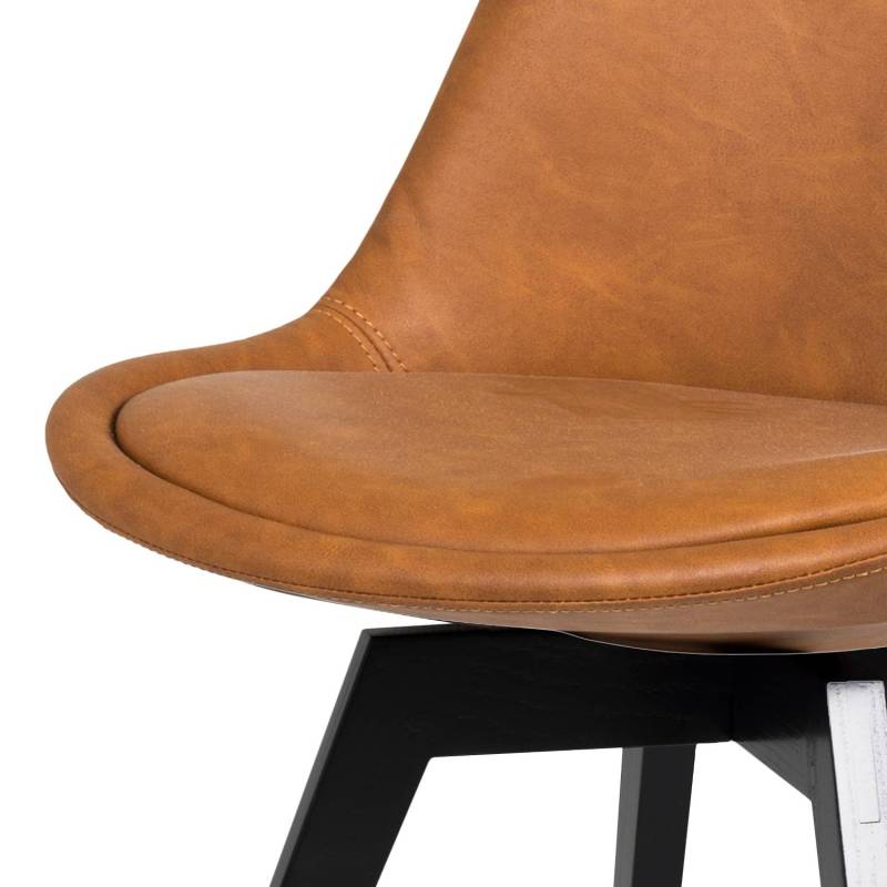 home24 Esszimmerstuhl Gina VII 2er-Set 49 x 83 x 54cm Braun von home24