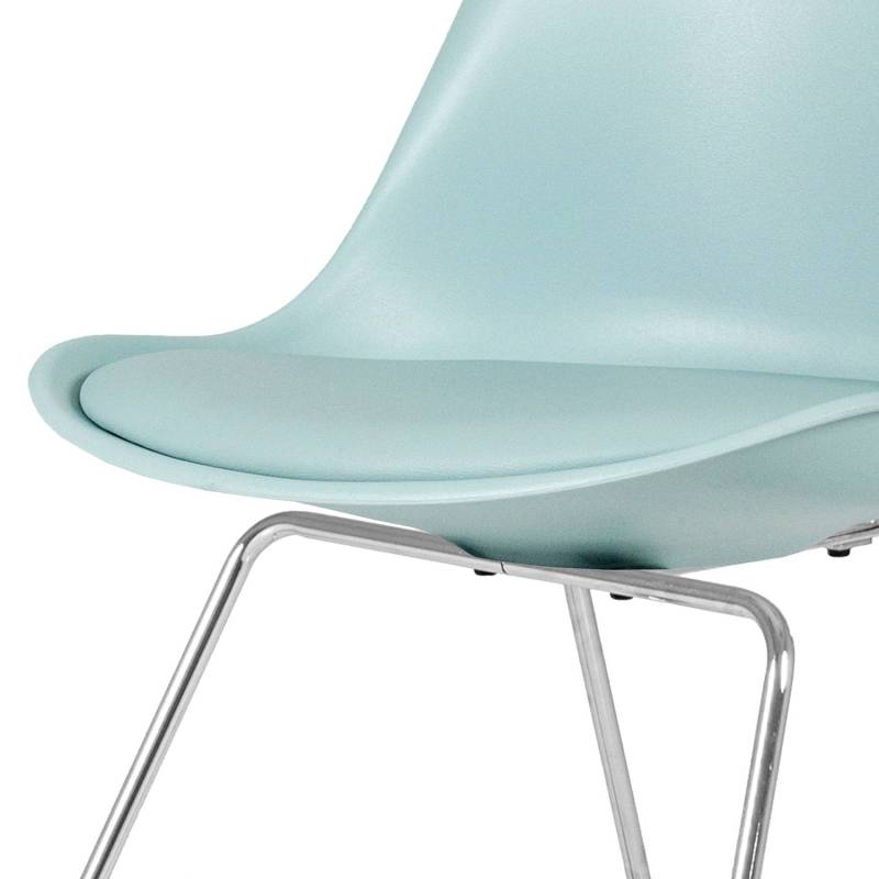 home24 Esszimmerstuhl Gina VIII 2er-Set 49 x 84 x 51cm Blau/Türkis/Pastellblau von home24