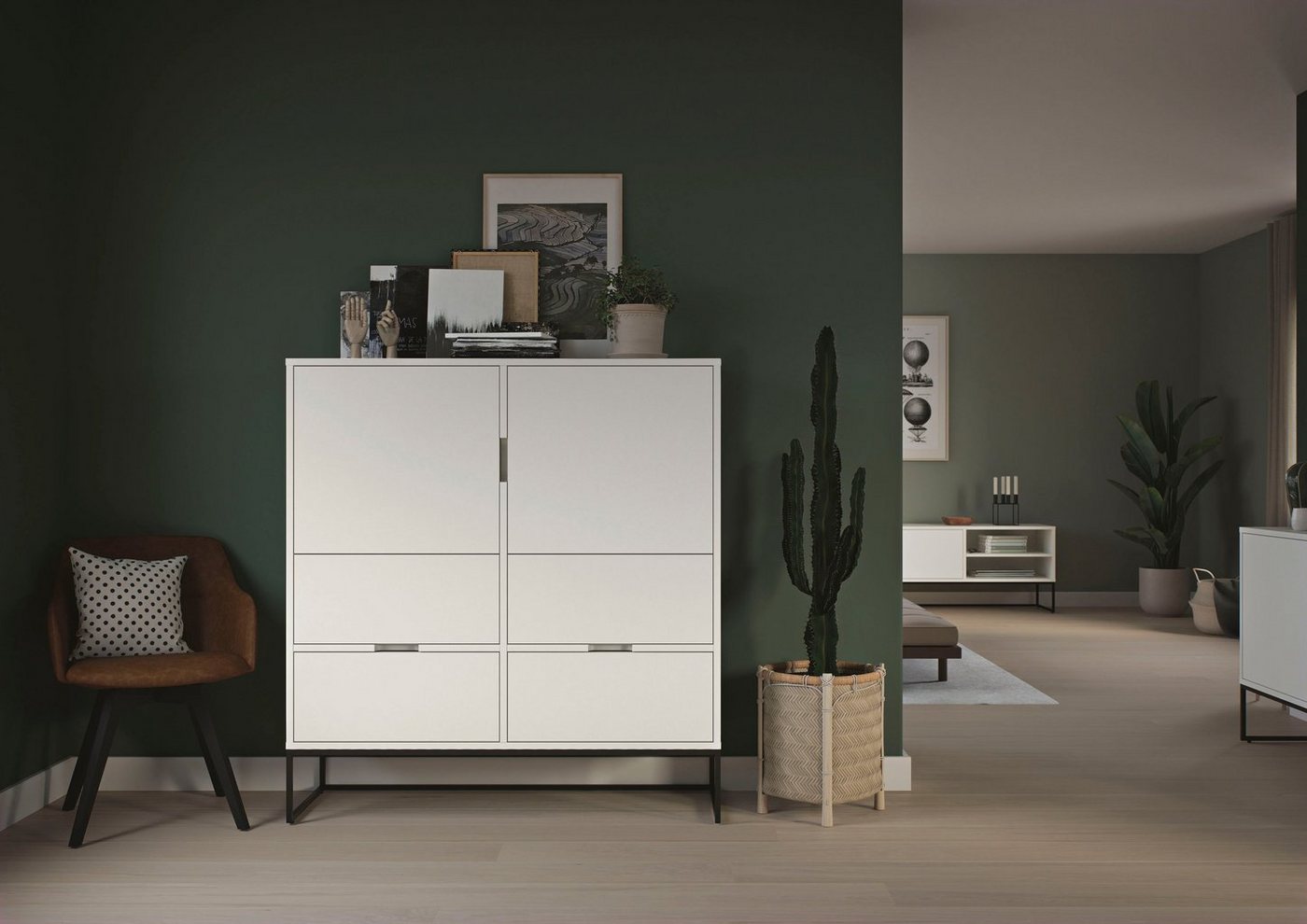 Tenzo Highboard LIPP, mit 2 Türen und 4 Schubladen, Design von Tenzo Design studio von Tenzo