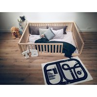 Handgefertigtes Montessori Bett | Benutzerdefinierte Größenauswahl Natürliche Holzoptik Teobeds von TeoBeds