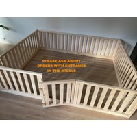 Montessori Handgefertigtes Kinderbett | Fsc-Zertifiziertes Holz Großes Bett 53x75 von TeoBeds