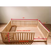stilvolles Full Size Montessori Bett - 135x195 cm Fsc Zertifiziertes Holz Teo Beds Kinderbett von TeoBeds
