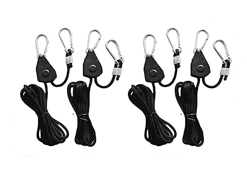 4 Stück Seilaufhänger Seilratsche Rope Ratchet Seil Ratsche mit Haken Ratchet Hanger Seil für Hängen Rope Hanger Seilratsche von Teogneot