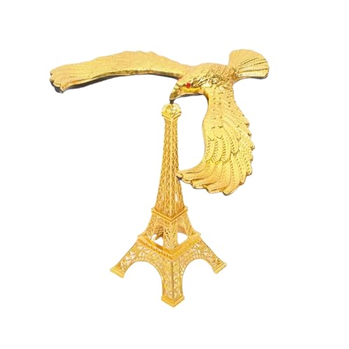 Metal Balance Eagle Statue,Balance Bird Eiffel Tower with a Balance Eagle Tabletop Decoration Anti Gravity Bird Metal Crafts (golden) von Teogneot