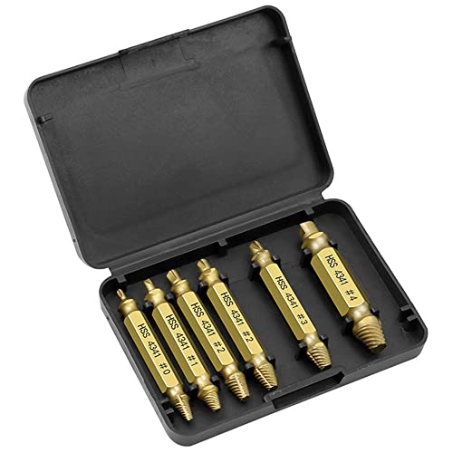 Teogneot 6 Pieces SetScrews Extractor Multi-Function Screw Extraction Tool Screw Extractor Set for Removing Stripped or Damaged Screws Made from H.S.4341 von Teogneot