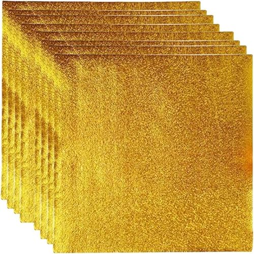 Folie Papier Wrapper Aluminium Foil Papier für Schokolade Backen Party Süßigkeit Golden 100 Stücke(15cm) von Teogneot
