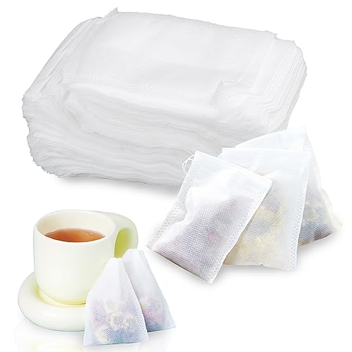 400 Stück 7×9 cm Teefilter Papier mit Kordelzug für Losen Tee, Teebeutel Vliesstoffe für Tee Dufttee Kaffee Kräuter Gewürze von Teokantz