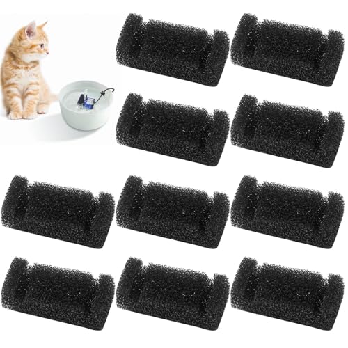 12 Stück Katze Trinkbrunnen Schwamm Schaum Filter, Schwammfilter für Katzenbrunnen, Cat Fountain Sponge Filter, Ersatz Schaumstofffilter für 84 FL oz/2.5L Haustier Hund Katze Brunnen von Teokantz