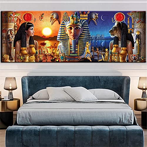 Diamand Painting Kit Erwachsene/Kinder Mann aus dem Alten Ägypten DIY 5D Diamant Malerei Vollbohrer Kristall Stickerei Mosaik Leinwand Kunst Handwerk Wohnwanddekor Geschenk Square drill-50x150cm von Teonene