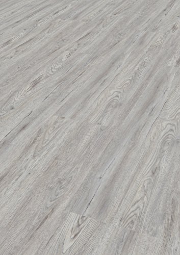 TEPCOR® Vinylboden Klick RIGID (Argento) | Premium Vinylbodenbelag mit Klicksystem | 4,5 mm Stark - 0,30 mm Nutzschicht | 1 Paket - 2,61 m² | Wasserfest | Holzoptik von Tepcor