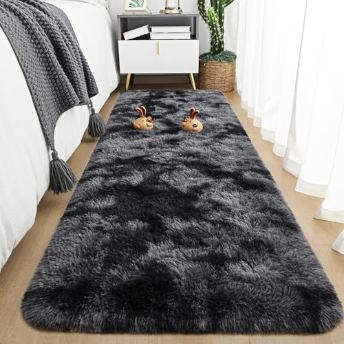 Tepook Flauschiger Läufer für Schlafzimmer, ästhetisch, 60 x 180 cm, weicher Bettvorleger mit rutschfester Unterseite, flauschiger Plüsch-Teppich für Zimmer, Flurteppich für Kinderzimmer, Wohnheim, Tepook Flauschiger Läufer für Schlafzimmer, ästhetisch, 60 x 180 cm, weicher Bettvorleger mit rutschfester Unterseite, flauschiger Plüsch-Teppich für Zimmer, Flurteppich für Kinderzimmer, Wohnheim, von Tepook