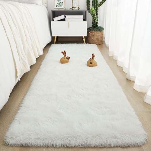 Tepook Weicher Läufer für Schlafzimmer, 60 x 182 cm, mit Gummi-Rückseite, flauschige Teppiche für Wohnzimmer, Shag Nachttisch, flauschiger Plüschteppich für Zimmer, Teppich für Schlafsaal, Tepook Weicher Läufer für Schlafzimmer, 60 x 182 cm, mit Gummi-Rückseite, flauschige Teppiche für Wohnzimmer, Shag Nachttisch, flauschiger Plüschteppich für Zimmer, Teppich für Schlafsaal, von Tepook