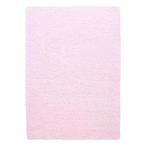 Hochflor Teppich Lux rechteckig, Farbe: Rosa, Größe:140x200 cm von Teppich Boss