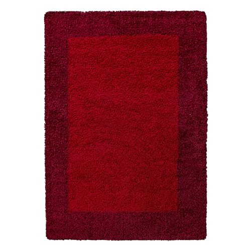 Hochflor Teppich Lux rechteckig, Farbe: Rot, Größe:300x400 cm von Teppich Boss