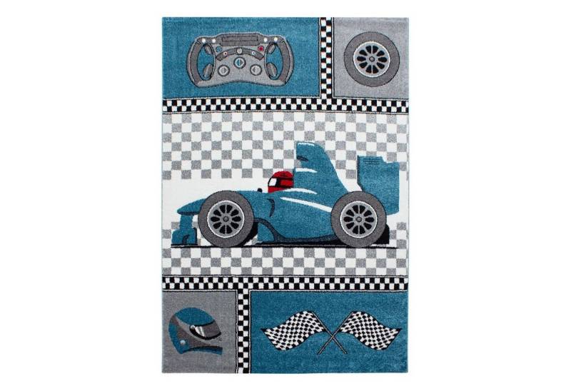 Teppich Boss Kinderteppich Kinder Teppich Kikki Blau, Läufer, Höhe: 11 mm von Teppich Boss