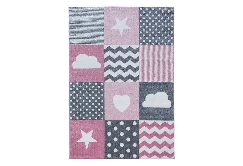 Teppich Boss Kinderteppich Kinder Teppich Kikki Pink, Läufer, Höhe: 11 mm von Teppich Boss