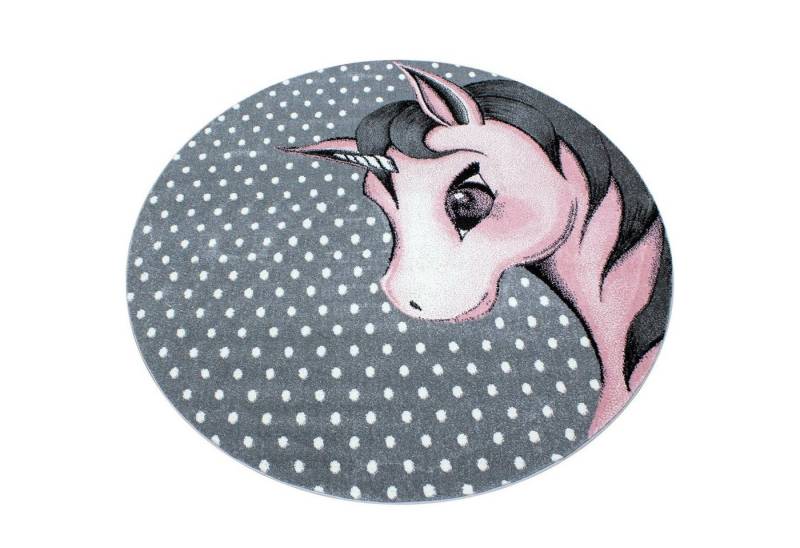Teppich Boss Kinderteppich Kinder Teppich Kikki Pink, rund, Höhe: 11 mm von Teppich Boss