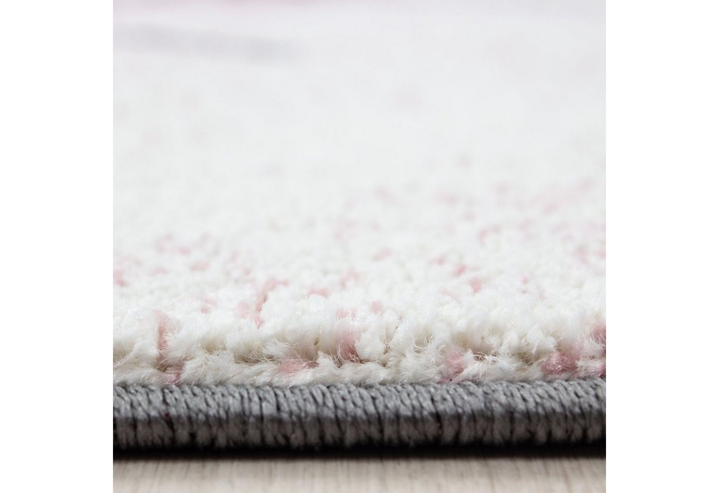 Kinderteppich Kinder Teppich Kikki Pink, Teppich Boss, rund, Höhe: 11 mm von Teppich Boss