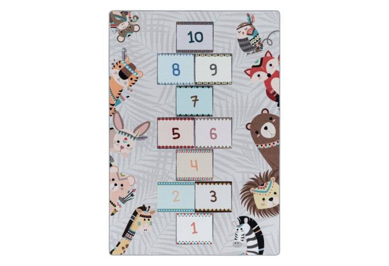 Teppich Boss Kinderteppich Kinder Teppich Paula Grau, Läufer, Höhe: 7 mm von Teppich Boss
