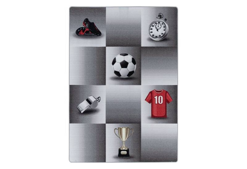 Teppich Boss Kinderteppich Kinder Teppich Paula Grau, rechteckig, Höhe: 7 mm von Teppich Boss