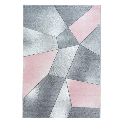 Kurzflor Teppich Balia rechteckig, Farbe: Pink, Größe:120x170 cm von Teppich Boss