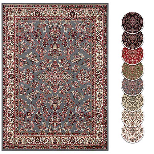 Teppich Boss - Design Kurzflor Orient Teppich Zabul orientalisch Perser Look, Farbe:Grau, Größe:120x160 cm von Teppich Boss