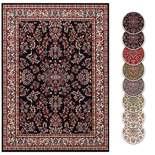 Teppich Boss - Design Kurzflor Orient Teppich Zabul orientalisch Perser Look, Farbe:schwarz, Größe:160x220 cm von Teppich Boss
