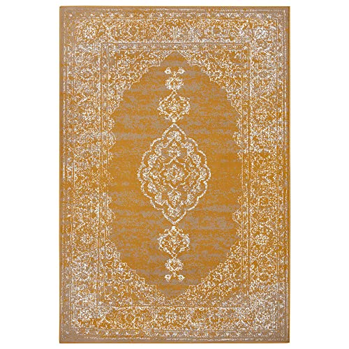 Teppich Boss - Designer Velours Teppich Méridional Senfgelb, Größe:80x150 cm von Teppich Boss