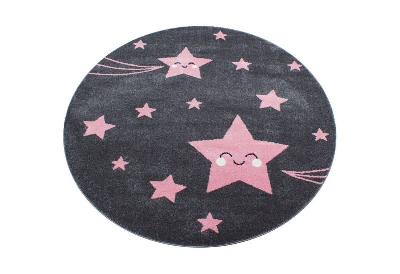 Teppich Boss Kinderteppich Kinder Teppich Kikki Pink, rund, Höhe: 11 mm Teppich Boss Kinderteppich Kinder Teppich Kikki Pink, rund, Höhe: 11 mm von Teppich Boss