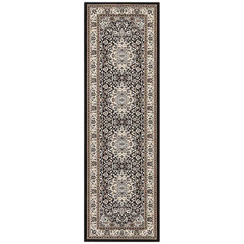 Teppich Boss - Orientalischer Kurzflor Teppich Skazar Isfahan Creme Braun, Größe:80x250 cm von Teppich Boss