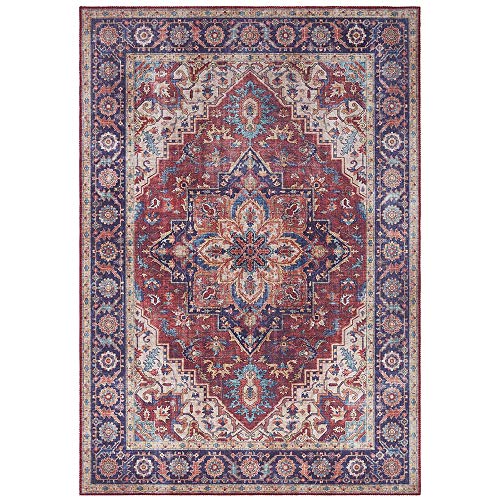 Teppich Boss - Vintage Teppich Anthea Pflaumenrot, Größe:160x230 cm von Teppich Boss