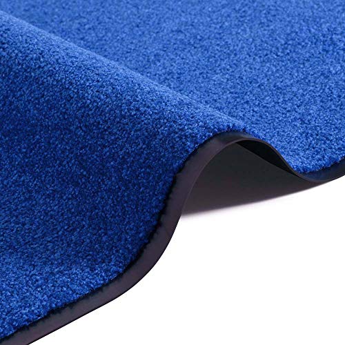 Teppich Boss - Wash & Clean waschbare Premium Fußmatte, Schmutzfangmatte, Türmatte div. Farben & Größen, Größe:60x90 cm, Farbe:Blau von Teppich Boss