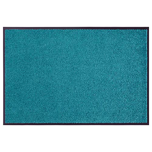 Teppich Boss - Wash & Clean waschbare Premium Fußmatte, Schmutzfangmatte, Türmatte div. Farben & Größen, Größe:90x150 cm, Farbe:Petrol von Teppich Boss