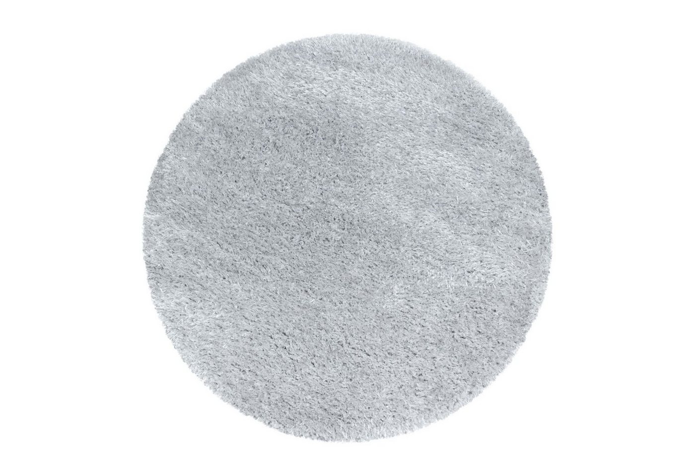 Teppich Hochflor Teppich Baquoa Silberfarbe, Teppich Boss, rund, Höhe: 50 mm von Teppich Boss