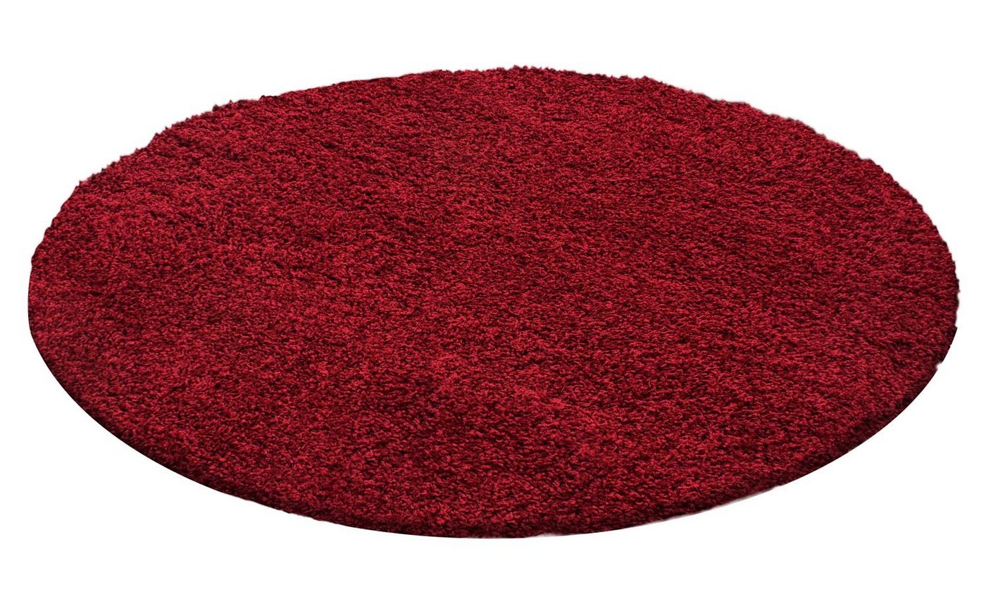 Teppich Hochflor Teppich Drago Rot, Teppich Boss, rund, Höhe: 50 mm von Teppich Boss