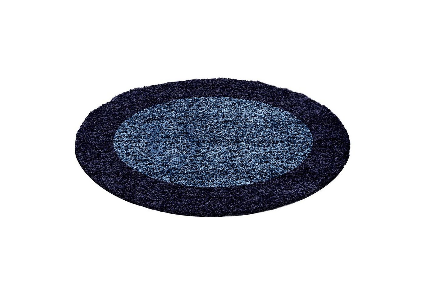 Teppich Hochflor Teppich Lux Marineblau, Teppich Boss, rund, Höhe: 30 mm von Teppich Boss