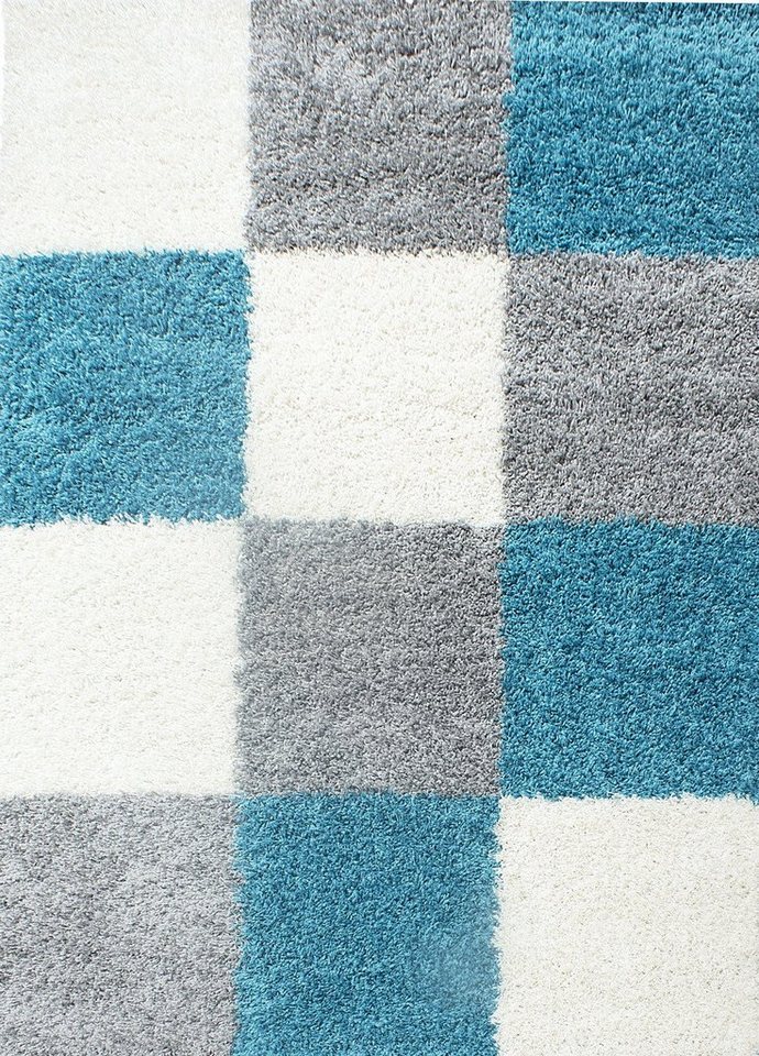 Teppich Boss Teppich Hochflor Teppich Lux Türkis, Läufer, Höhe: 30 mm von Teppich Boss