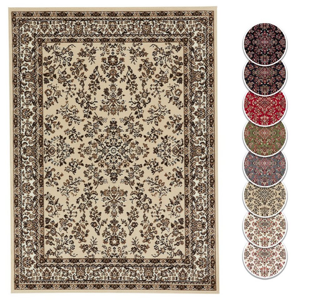 Teppich Kurzflor Orient Teppich Zabul Elfenbein, Teppich Boss, rechteckig, Höhe: 8 mm von Teppich Boss