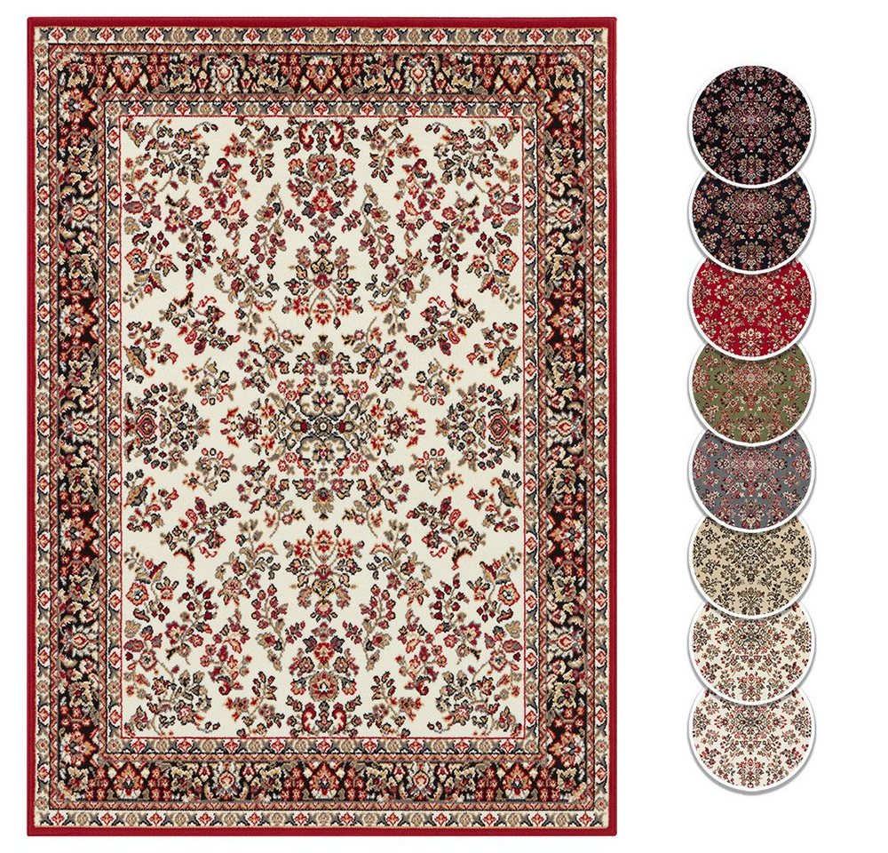 Teppich Kurzflor Orient Teppich Zabul rot creme, Teppich Boss, rechteckig, Höhe: 8 mm von Teppich Boss