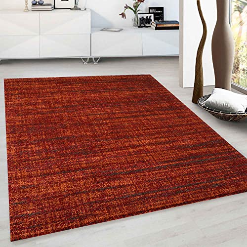 Designer Teppich Wohnzimmer weich mit dichtem Flor meliert versch. Farbvarianten, Farbe:Cooper, Maße:120x170 cm von Teppich-Home