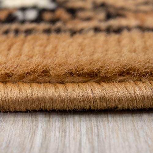 Orient Klassischer Teppich, dicht gewebt, Ornamente und Blumenmuster, Rot, Beige, Grau, Schwarz, Größe 80 x 300 cm, B2430 von Teppich-Home