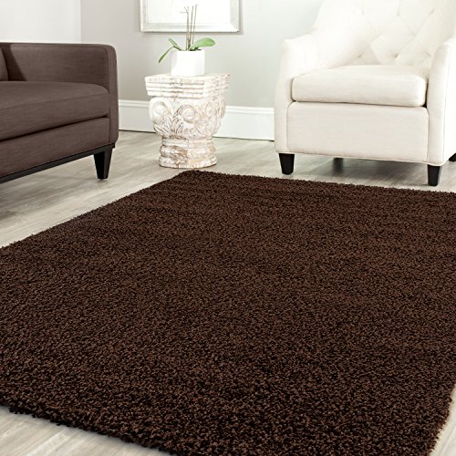 Shaggy Teppich Farbe Hochflor Langflor Teppiche Modern Uni Farben, Farbe:Braun, Maße:160x220 cm von Teppich-Home