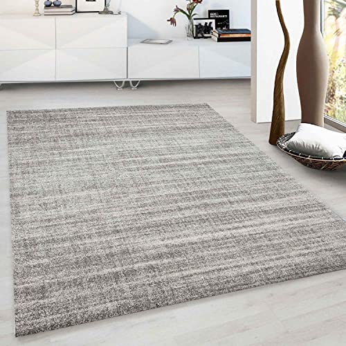 Teppich-Home Designer-Teppich Wohnzimmer weich mit dichtem Flor in Verschiedene Farbvarianten, Farbe:Grau, Maße:200x290 cm von Teppich-Home