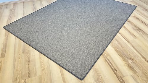 Outdoor/Indoor Teppich Flachgewebe Nature grau Wetterfest Terrasse Küche - Verschiedene Größen (200 x 250 cm) von Teppich Janning