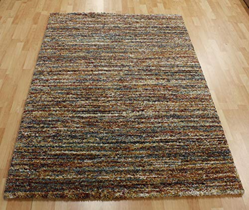 Ragolle Mehari Teppich 23067 Streifen 2959 Mehrfarbig bunt rost meliert (160 x 230 cm) von Teppich Janning