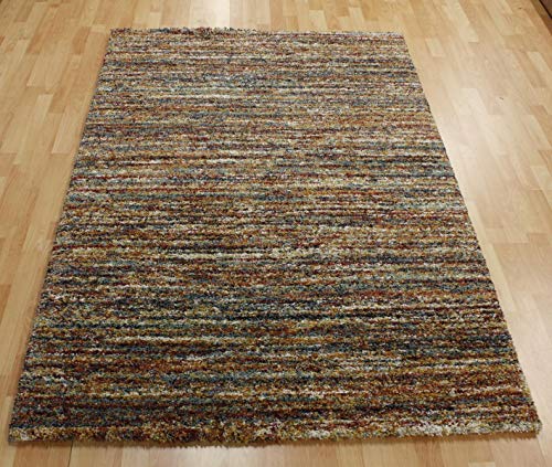 Ragolle Mehari Teppich 23067 Streifen 2959 Mehrfarbig bunt rost meliert (200 x 250 cm) von Teppich Janning
