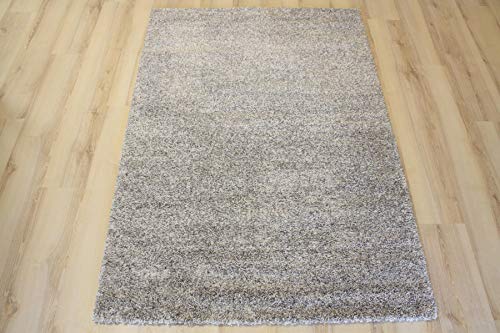 Ragolle Mehari Teppich 23500 Uni 6258 grau beige Natur meliert (200 x 250 cm) von Teppich Janning