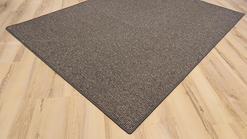 Schlingen Teppich Titan umkettelt braun Gemustert - Verschiedene Größen (250 x 350 cm) von Teppich Janning